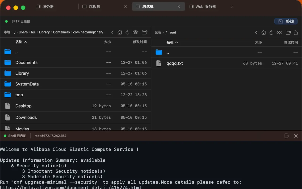 SFTP + SSH
